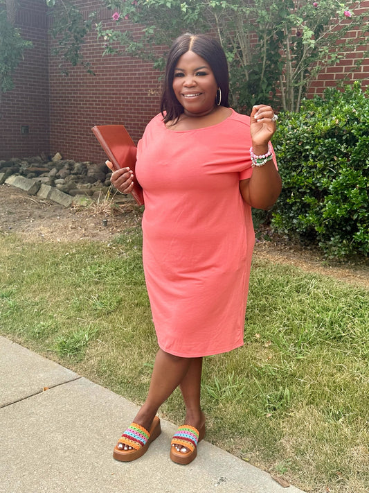 Half Day Dress- Coral